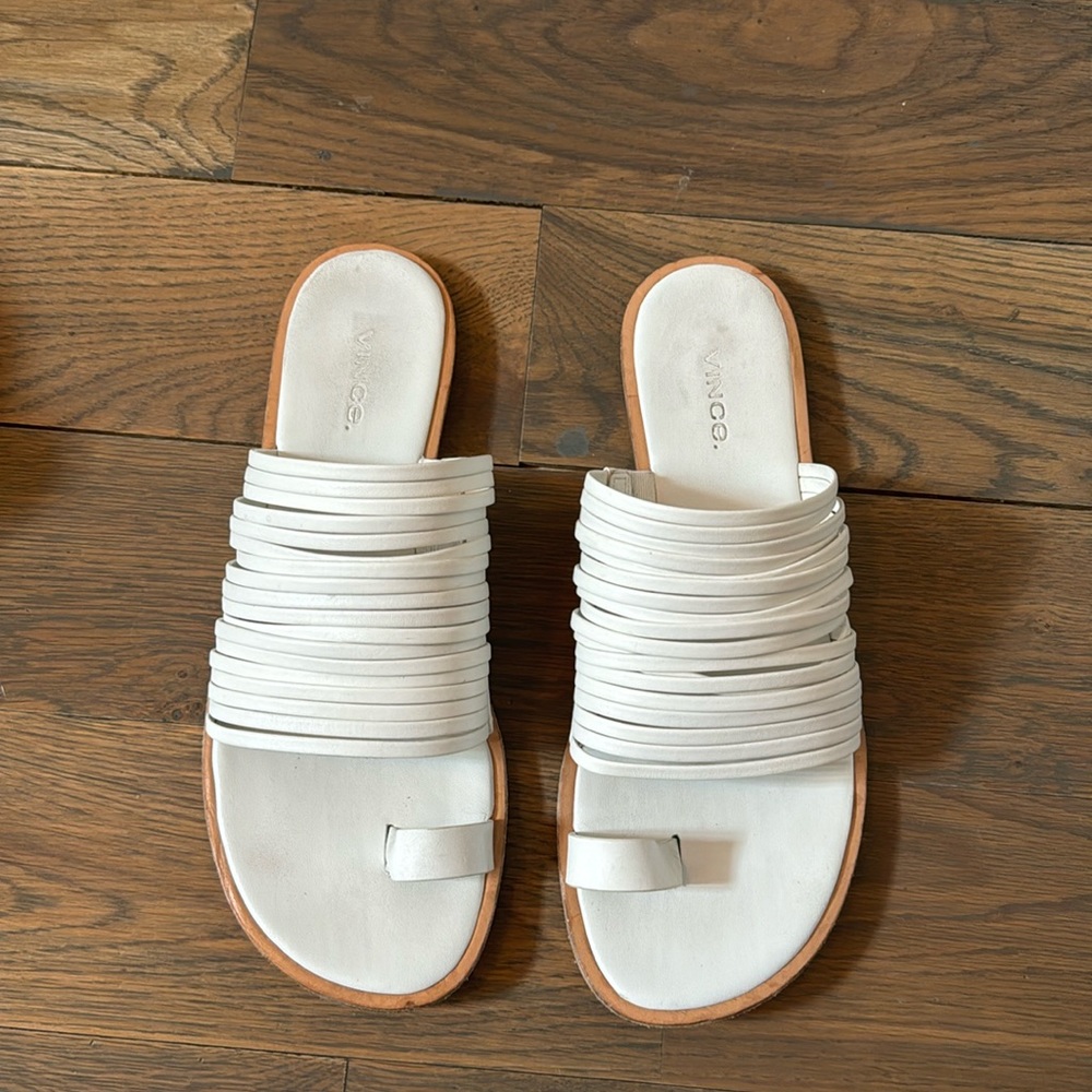 Vince White Sandal size 9